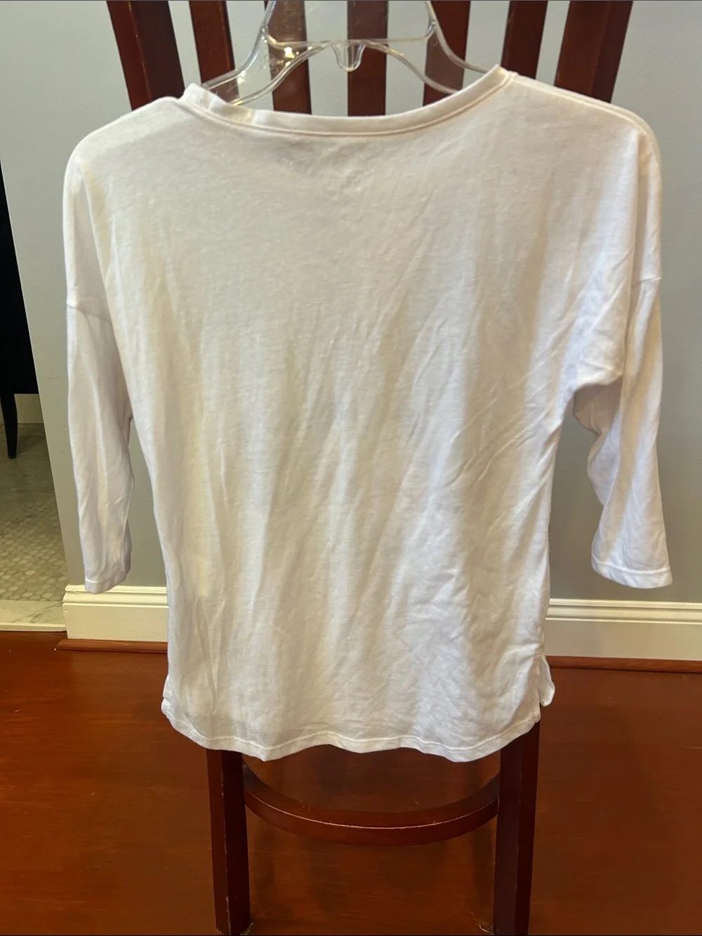 Old Navy White Long Sleeve Tee with 'FEARLESS' Sunset Lettering